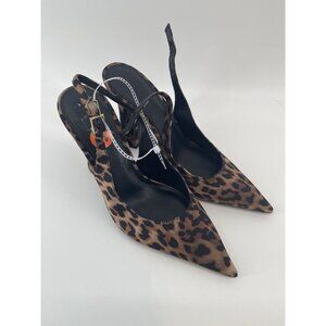 New STEVE MADDEN Women Mobwife Core Cheetah Print Leather Heels Shoes 11 Formal